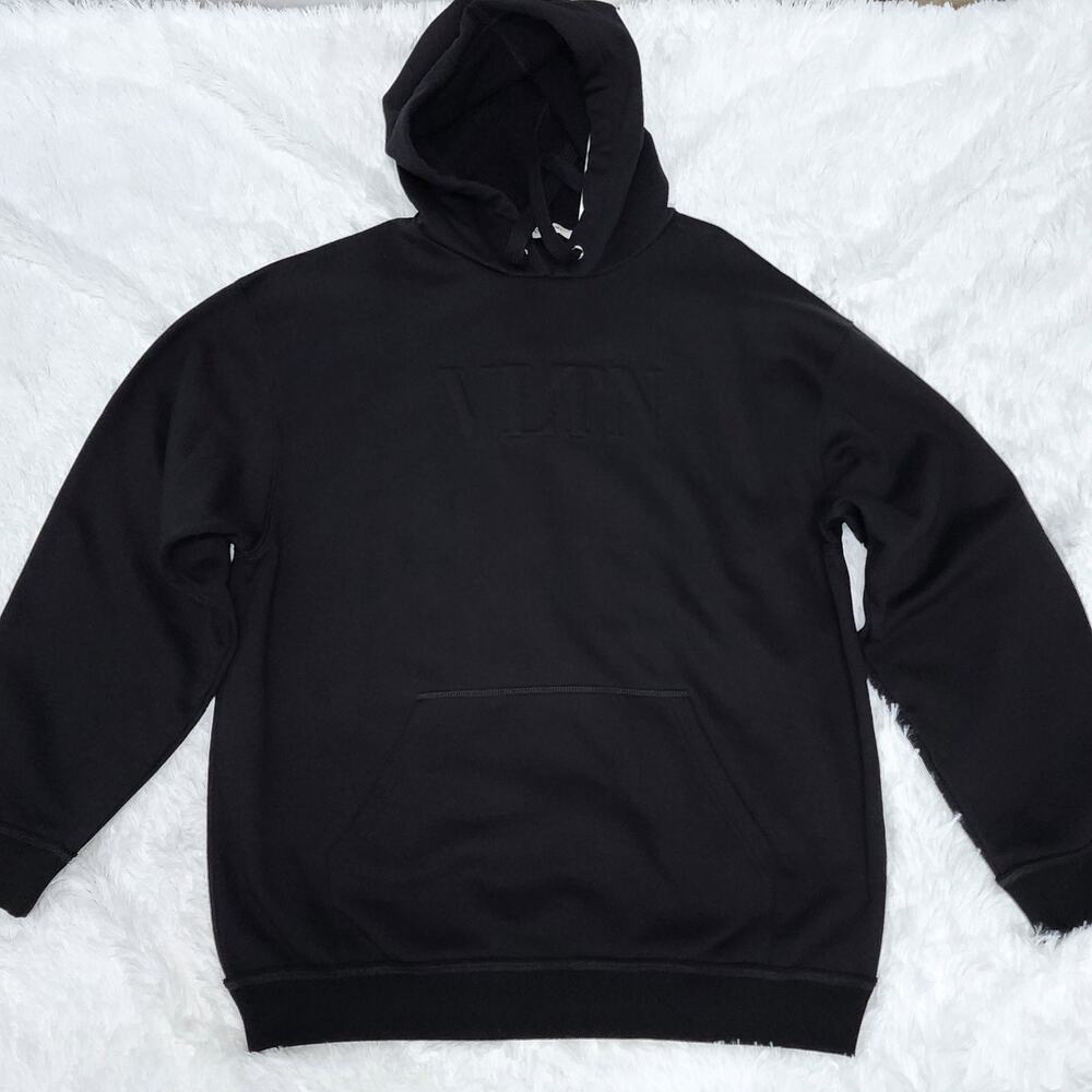 Valentino VLTN Embossed Logo Hoodie Black | Size L | MSRP $1090